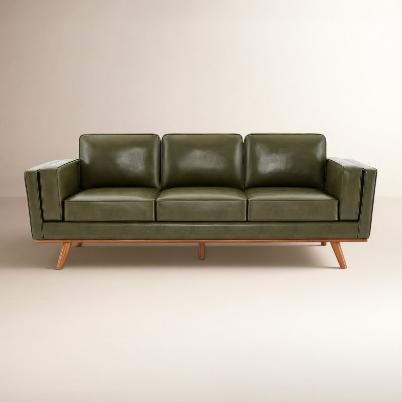 George Oliver Reeves 84'' Vegan Leather Sofa & Reviews | AllModern